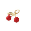 Wholesale Food Series Copper Goldplated Cherry Mushroom Oil Drop Pendant Diy Jewelry Accessories