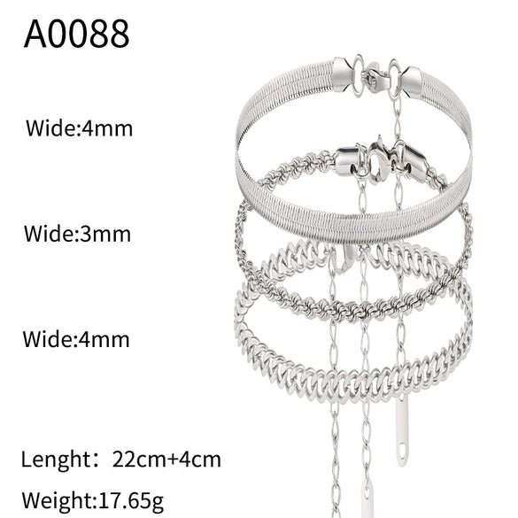 Wholesale Foot Chain Copper Geometric Style Real Gold Plated For Women