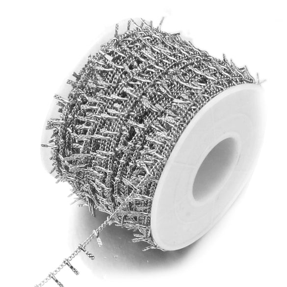 Wholesale Foot Chain Stainless Steel Bead Chain Electroplated Jewelry Chain Accessories