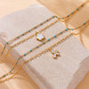 Wholesale Foot Chain Stainless Steel Gold Plated Butterfly Flower Pendant Retro Fashion Style