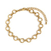 Wholesale Foot Chain Stainless Steel 14K Gold Plated Geometric Style Cross Buckle For Women