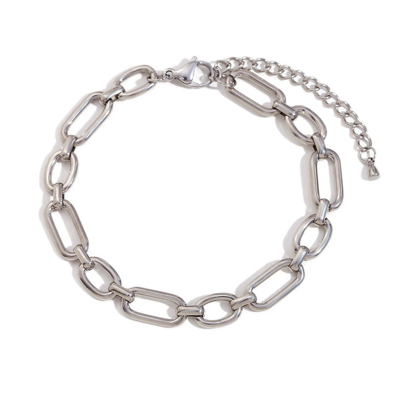 Wholesale Foot Decoration Anklet Stainless Steel 14K Gold Plated Geometric Design For Women