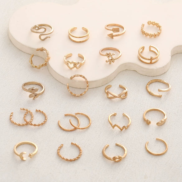 Wholesale Foot Ring Fashion Love Feather Leaves Crescent Geometric Style Zinc Alloy Electroplated Women's