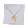 Wholesale Fourleaf Clover Pendant Necklace Copper Pendant Titanium Steel Chain Electroplated Simple Style With Heart Flower Star And Geometric Patterns
