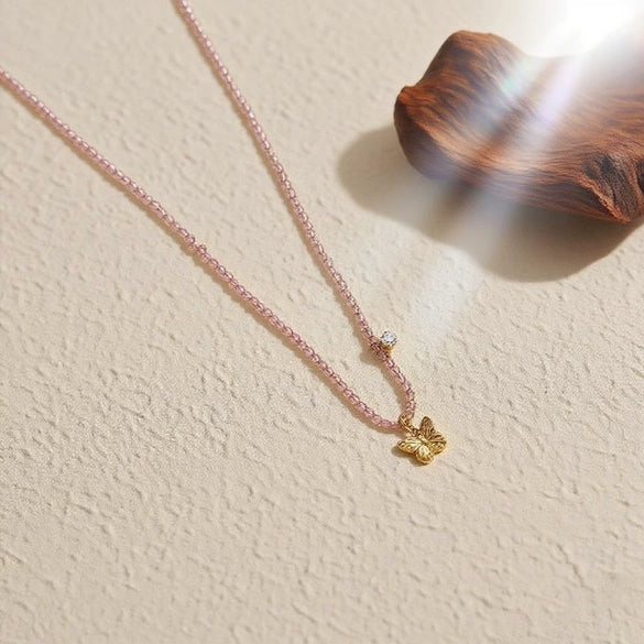 Wholesale Fourleaf Clover Rhombus Sweet And Cool Geometric Style Electroplated 18K Gold Steel Sweater Chain Jewelry For Women