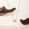 Wholesale Fourleaf Clover Rhombus Sweet And Cool Geometric Style Electroplated 18K Gold Steel Sweater Chain Jewelry For Women