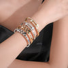 Wholesale Fourleaf Flower Highgrade Titanium Steel Electroplated Diamond Bracelet Light Luxury Allmatch Exquisite And Adjustable