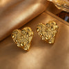 Wholesale French Retro All Match Style Starfish Love Earrings In Stainless Steel With Star And Heart Shape Electroplated