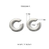 Wholesale French Retro C Shaped Stainless Steel Ear Clip Earrings With 18K Gold Plated High Grade Ear Buckle And Vacuum Real Gold Electroplating In Pvd Furnace
