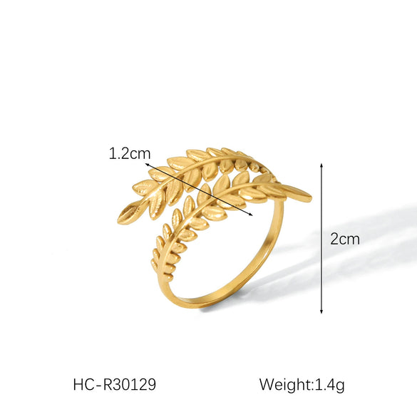 Wholesale French Retro Natural Stone Stainless Steel Open Ring With Geometric Pattern And Electroplating For Women