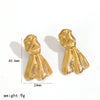 Wholesale French Retro Palace Style Bow Tie 18K Gold Plated Stainless Steel Earrings For Women