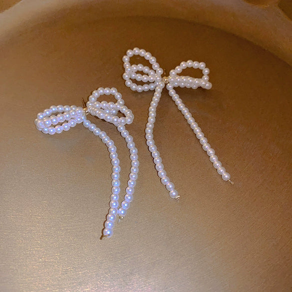 Wholesale French Retro Pearl Earrings With 925 Silver Needles Alloy Material Geometric Pattern And Diamondencrusted Design For Women