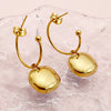 Wholesale French Retro Square Zircon Earrings Stainless Steel Electroplated For Women