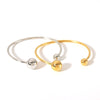 Wholesale French Retro Stainless Steel Bracelet Gold Plated With Vacuum Real Gold Electroplating In Pvd Furnace For Women