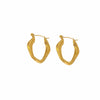 Wholesale French Retro Stainless Steel Drop Shape Earrings 18K Gold Plated With Vacuum Real Gold Electroplating In Pvd Furnace For Women