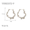 Wholesale French Retro Stainless Steel Drop Shape Earrings 18K Gold Plated With Vacuum Real Gold Electroplating In Pvd Furnace For Women