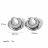 Wholesale French Retro Stainless Steel Heart Earrings For Women With Electroplating