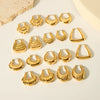 Wholesale French Retro Stainless Steel Heart Shaped Love Earrings With Vacuum Real Gold Electroplating In Pvd Furnace For Women