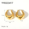 Wholesale French Retro Stainless Steel Heart Shaped Love Earrings With Vacuum Real Gold Electroplating In Pvd Furnace For Women