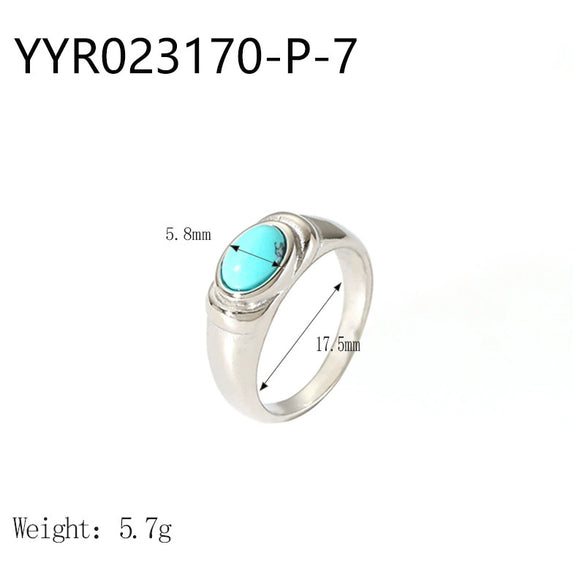 Wholesale French Retro Stainless Steel Ring With Geometric Design 18K Gold Plated By Vacuum Real Gold Electroplating In Pvd Furnace For Women
