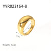 Wholesale French Retro Stainless Steel Ring With Geometric Design 18K Gold Plated By Vacuum Real Gold Electroplating In Pvd Furnace For Women