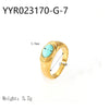 Wholesale French Retro Stainless Steel Ring With Geometric Design 18K Gold Plated By Vacuum Real Gold Electroplating In Pvd Furnace For Women