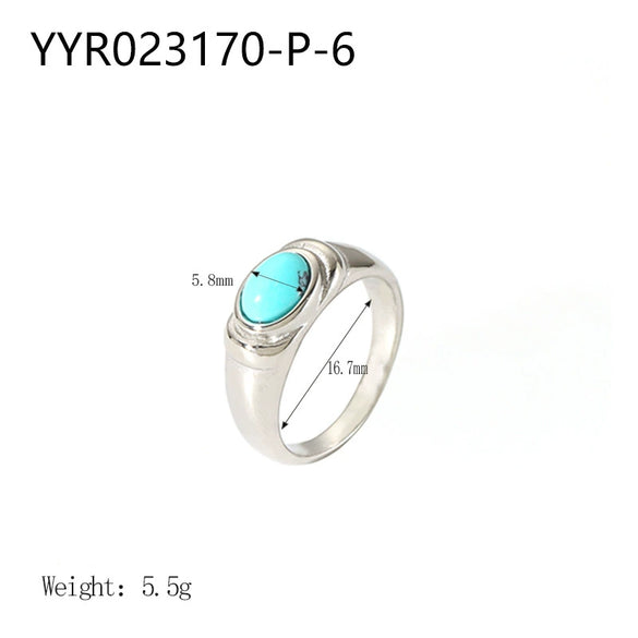 Wholesale French Retro Stainless Steel Ring With Geometric Design 18K Gold Plated By Vacuum Real Gold Electroplating In Pvd Furnace For Women