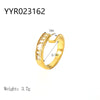 Wholesale French Retro Stainless Steel Ring With Geometric Design 18K Gold Plated By Vacuum Real Gold Electroplating In Pvd Furnace For Women