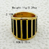 Wholesale French Retro Stainless Steel Ring With Geometric Pattern And Electroplating Treatment For Women