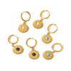 Wholesale French Retro Style Stainless Steel Sunflower Earrings For Women With Electroplating