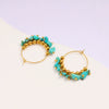 Wholesale French Retro Titanium Steel Electroplated Geometric Wave Pattern Earrings For Women