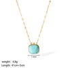 Wholesale French Retro Zircon Devil's Eye Pendant Necklace In Stainless Steel With Pvdp Furnace Real Gold Treatment And Geometric Design For Women