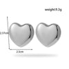 Wholesale Jewelry French Style Simple Style Heart Shape 304 Stainless Steel Plating Jewelry Set