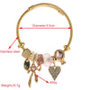 Wholesale Fresh Allmatch Adjustable Diamond Inlaid Alloy Bow And Heart Pattern Bracelet For Unisex