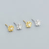 Wholesale Fresh Flower Ear Studs 925 Silver Electroplated Women's Ear Jewelry