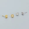Wholesale Fresh Flower Ear Studs 925 Silver Electroplated Women's Ear Jewelry