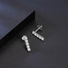 Wholesale Fresh Geometric Sterling Silver Chain Earrings With Electroplating