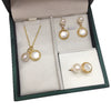 Wholesale Freshwater Pearl And Sea Shell Jewelry Set With Round Shape