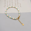 Wholesale Freshwater Pearl And Turquoise Jewelry Set Handmade Retro Geometric Design For Women