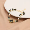 Wholesale Freshwater Pearl Bracelet Retro Elegant Black Clover 18K Gold