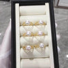 Wholesale Freshwater Pearl Copper Ring With Hollow Pattern And K Gold Craft Retro Style Round Shape For Women