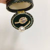 Wholesale Freshwater Pearl Copper Ring With Micropaved Zircon And Tulip Open Design Fashionable For Women