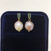 Wholesale Freshwater Pearl Earrings Alloy Inlaid With Artificial And Semiprecious Stones Alien Shape Retro Style For Women