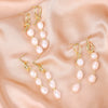 Wholesale Freshwater Pearl Earrings Baroque Style Geometric Design Electroplating For Women