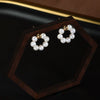 Wholesale Freshwater Pearl Earrings Copper Gold Plated S925 Sterling Silver Unisex Natural Style Flower Circle Design
