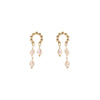 Wholesale Freshwater Pearl Earrings For Women Geometric Retro Style Electroplated