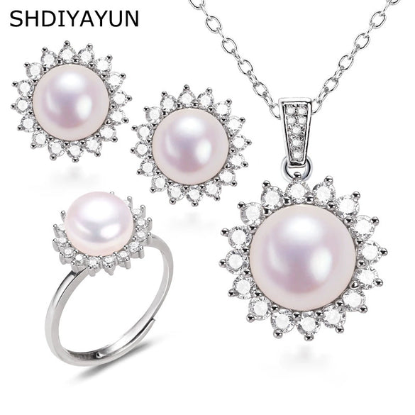 Wholesale Freshwater Pearl Earrings 925 Silver Label Copper Plated Real Gold For Women