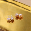Wholesale Freshwater Pearl Earrings 925 Sterling Silver Geometric Retro Style Pure Handmade Jewelry For Women