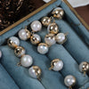 Wholesale Freshwater Pearl Edison Round Gilded Single Hanging Pendant Earrings Jewelry Accessories