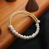 Wholesale Freshwater Pearl Elegant Women's Bracelet Set With Bead String And Electroplating Design